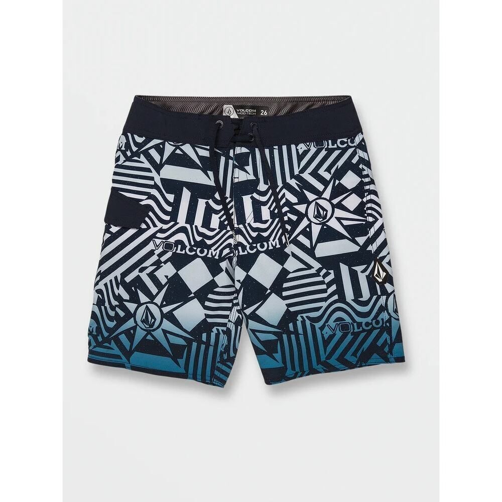 Volcom Boys Mod-Tech Navy Patterned Trunks Size 29 (18)